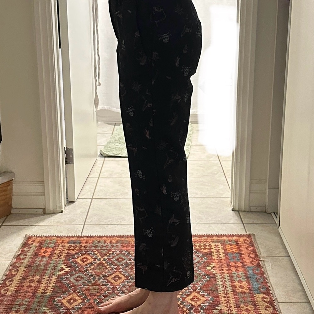 Navy Patterned Pants - Picture 8 of 8